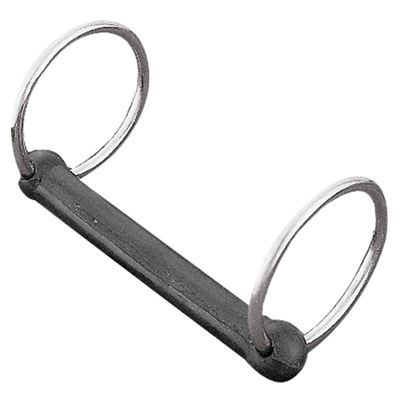 Weaver Leather 6'' Rubber Bit With Stainless Steel Rings - Hooves and Paws
