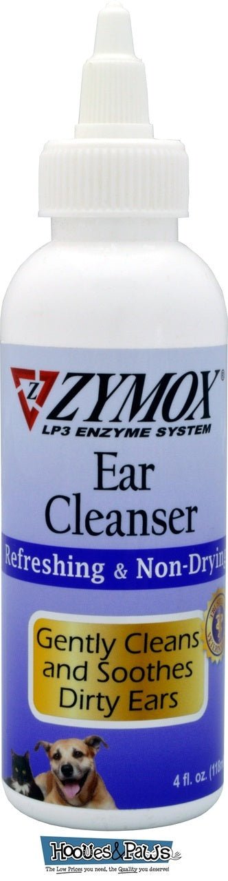 Zymox Ear Cleanser Pet Dog Cleansing Treatment Non Toxic Bio - Active Enzymes 4 oz - Hooves and Paws