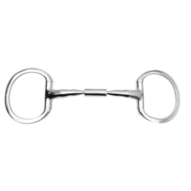 Myler Eggbutt Snaffle Without Hooks  5 Inch Mouth Copper Inlay Stainless Steel Mb 02-14mm