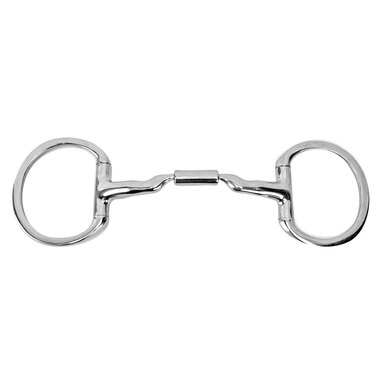 Myler Eggbutt Snaffle Without Hooks  5 Inch Mouth Copper Inlay Stainless Steel Mb 04-14mm