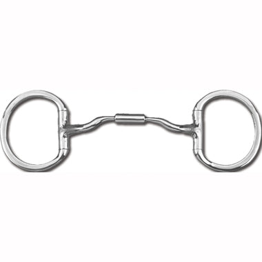 Myler Eggbutt Without Hooks With Stainless Steel Low Port Comfort Snaffle 5 1/2 Inch Mouth Copper Inlay Mb 04