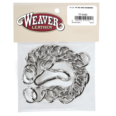 Weaver Leather 91/2'' Nickel Plated Eng. Curb Chain&Hooks
