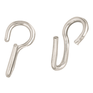Weaver Leather Curb Chain Hooks Nickel Plated