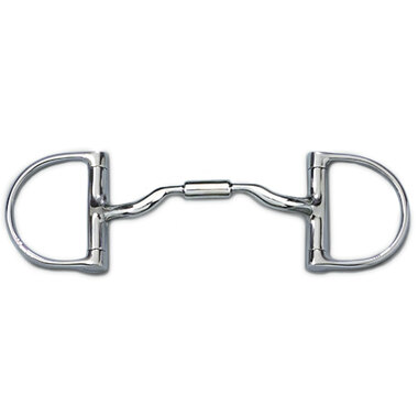 Myler English Pony Dee Without Hooks With Low Port Comfort Snaffle 4 1/2 Inch Mouth Copper Inlay Mb 04
