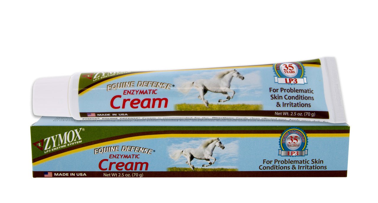 Zymox Equine Horse Defense Skin Cream Infection Wound Treatment 2.5 oz Tube - Hooves and Paws