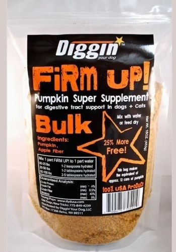 Diggin Your Dog Firm Up! - 16 Oz - Natural Pumpkin Flakes Anti -Diarrheal