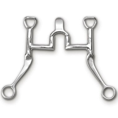 Myler Flat Shank With Sweet Iron Correctional Cathedral Port 5 Inch Mouth Curb Bit Stainless Steel Mb 29 - Hooves and Paws