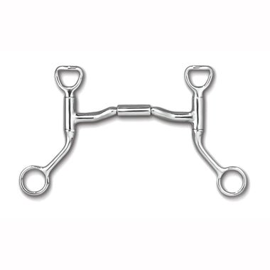 Myler Hbt Shank With Sweet Iron Forward Tilt Ported Barrel Tom Thumb Snaffle 5 1/2 Inch Mouth Copper Inlay Mb 36 - Hooves and Paws