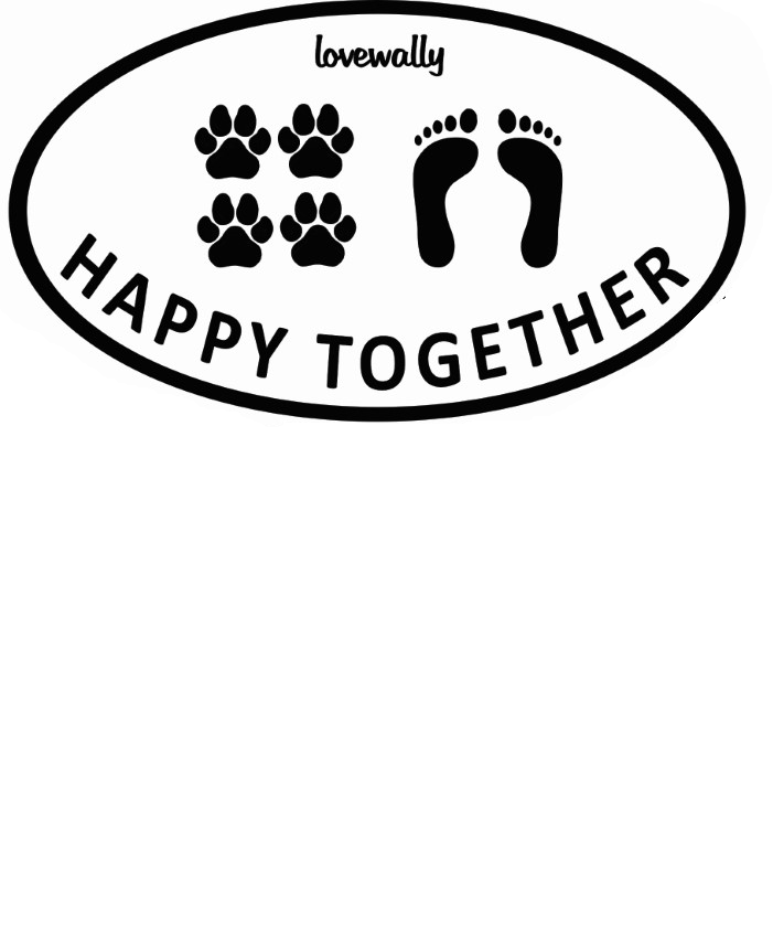LoveWally Dog Lover Magnet For Your Car Truck Or Fridge - Hooves and Paws