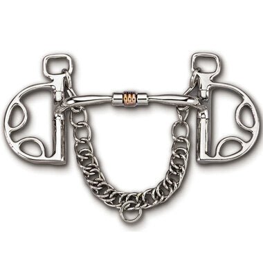 Myler Kimberwick With Stainless Steel English Comfort Snaffle With Copper Roller 5 Inch Mouth Copper Inlay Mb 03 - Hooves and Paws