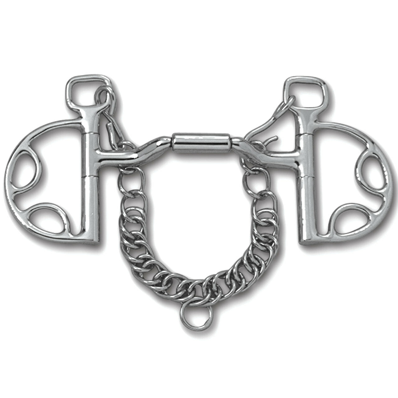 Myler Kimberwick With Stainless Steel Forward Tilt Ported Barrel English Bit 5 Inch Mouth Copper Inlay Mb 36 - Hooves and Paws