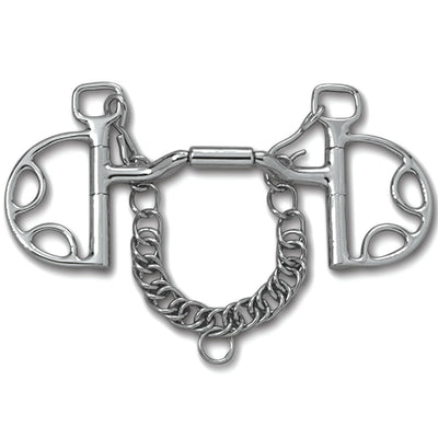 Myler Kimberwick With Stainless Steel Forward Tilt Ported Barrel English Bit 5 Inch Mouth Copper Inlay Mb 36 - Hooves and Paws