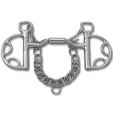 Myler Kimberwick With Stainless Steel Forward Tilt Ported Barrel English Bit 5 Inch Mouth Copper Inlay Mb 36 - Hooves and Paws