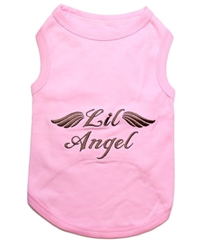 Parisian Pet Lil Angel Pink Embroidered Tshirt