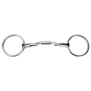 Myler Loose Ring Snaffle 5 1/2 Inch Mouth Copper Inlay Stainless Steel Mb 04-14mm