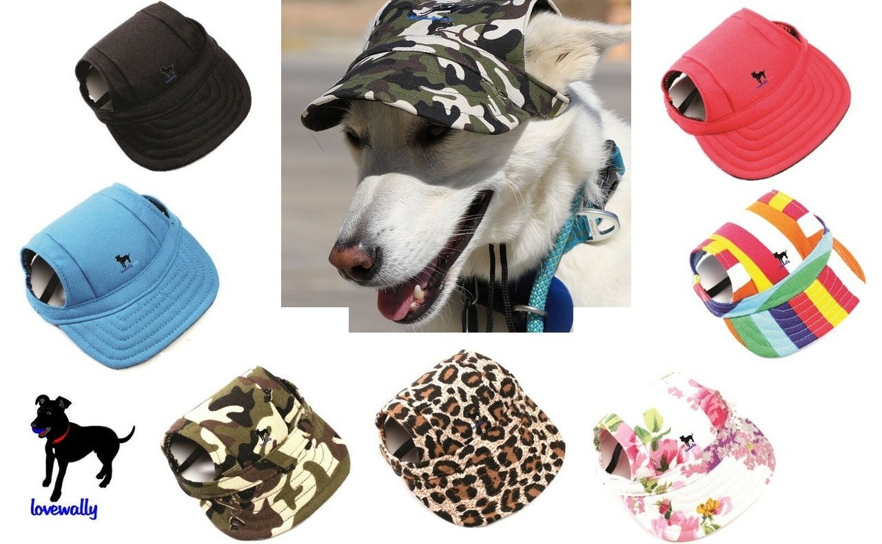 Dog Outdoor Adventure Gear Embroidered Pet Hat LoveWally Adjustable - Hooves and Paws