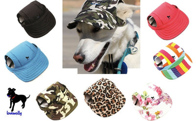 Dog Outdoor Adventure Gear Embroidered Pet Hat LoveWally Adjustable - Hooves and Paws