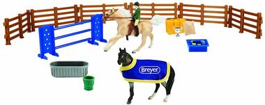 Breyer English Play Set Horse & Rider Toy Stablemates Series Model #6027