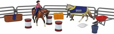 Breyer Western Play Set Horse & Rider Toy Stablemates Series Model #6026
