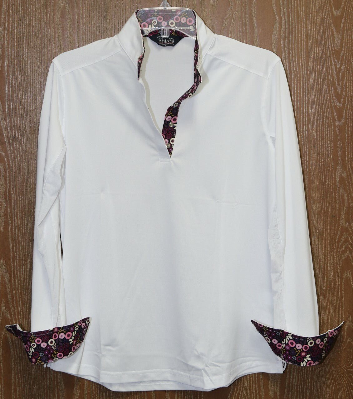 Shires Equestrian Style Show Shirt Long Sleeve Performance Wear Stretch Fabric 87896 - Hooves and Paws