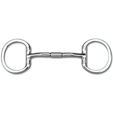 Myler Eggbutt Snaffle Without Hooks With Stainless Steel Mullen Barrel 5 Inch Mouth Copper Inlay Mb 32