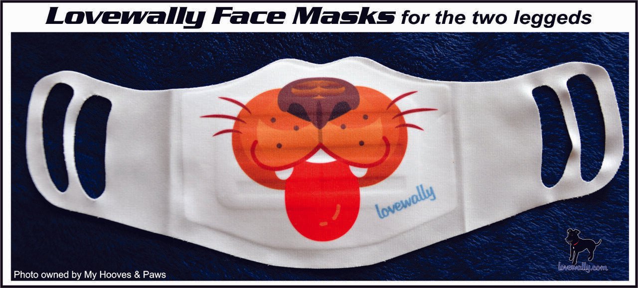 Lovewally Face Mask Nose Mouth Cover Safety Protection Adult Stretches Washable and Reusable - Hooves and Paws