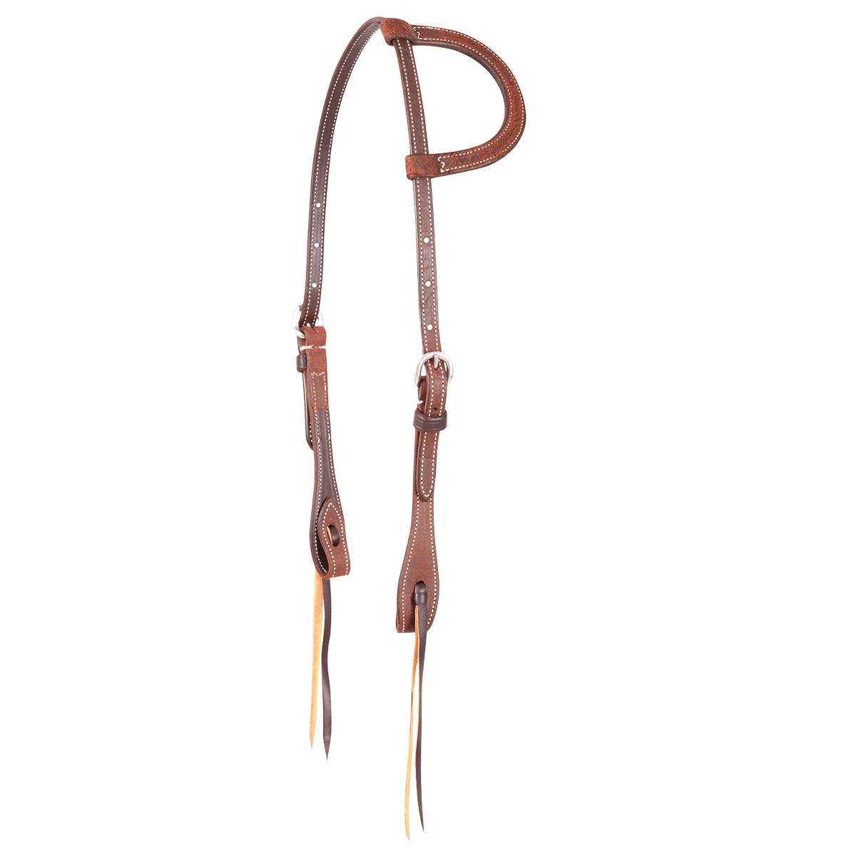 Martin Saddlery CHESTNUT ROUGHOUT HEADSTALL ONE EAR - Hooves and Paws
