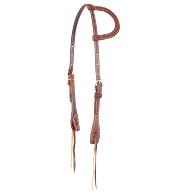 Martin Saddlery CHESTNUT ROUGHOUT HEADSTALL ONE EAR - Hooves and Paws