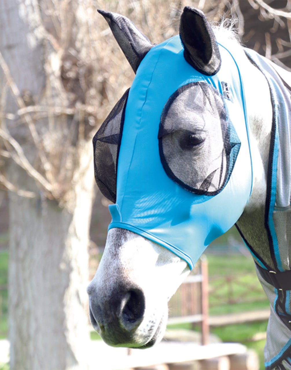 Professional's Choice Comfort Fit Horse Lycra Fly Mask with Ears All Sizes - Hooves and Paws