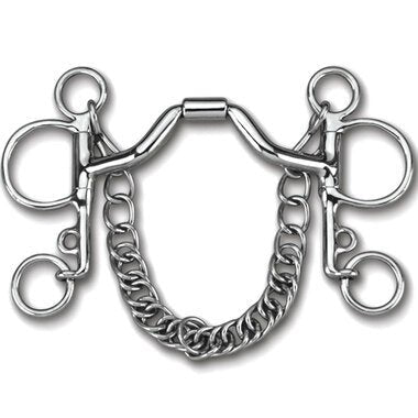 Myler Pelham With Stainless Steel Ported Barrel English Bit 5 1/2 Inch Mouth Copper Inlay Mb 33 - Hooves and Paws