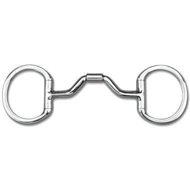 Myler Eggbutt Snaffle Without Hooks With Stainless Steel Ported Barrel 5 Inch Mouth Copper Inlay Mb 33
