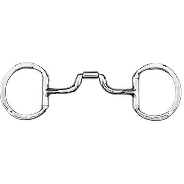 Myler Eggbutt Snaffle With Hooks With Stainless Steel Low Ported Barrel Narrow 5 Inch Mouth Copper Inlay Mb 43lp