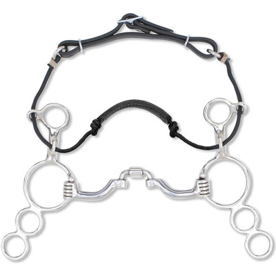 Myler 3 - Ring Combination Bit - 6" Shank With Sweet Iron Correctional Ported Barrel 5 Inch Mouth Mb 41pb - Hooves and Paws