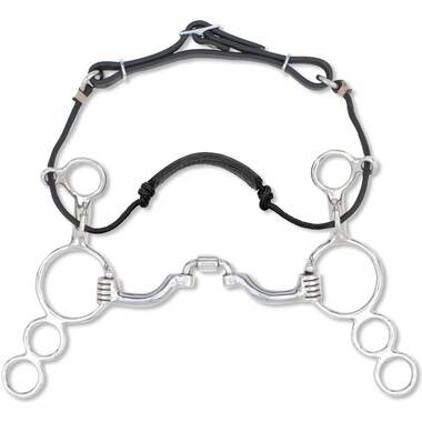 Myler 3 - Ring Combination Bit - 6" Shank With Sweet Iron Correctional Ported Barrel 5 Inch Mouth Mb 41pb - Hooves and Paws