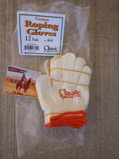Classic Equine Classic Roping Glove 08 12 Pack - Hooves and Paws