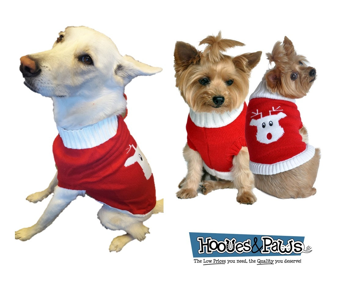Doggie Design Red Rudolph Holiday Christmas Dog Pet Holiday Sweater