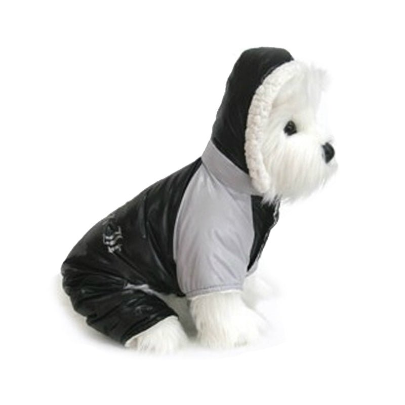 Doggie Design Lined Water Repellent Black and Grey Ruffin It Snow Suit Warm Outdoor Jacket - Hooves and Paws