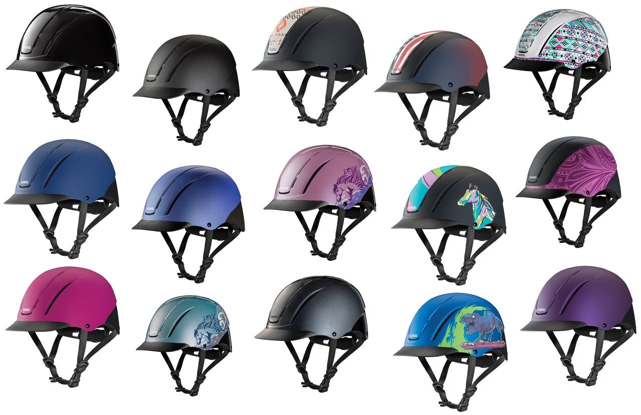 Troxel Low Profile Western Safety Riding Helmet Spirit - Hooves and Paws