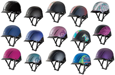 Troxel Low Profile Western Safety Riding Helmet Spirit - Hooves and Paws