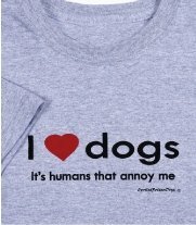 Adult T-Shirt - I Love Dogs Its Humans - Hooves and Paws