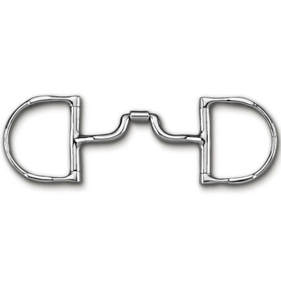 Myler Dee With Hooks With Stainless Steel Low Ported Barrel Narrow Snaffle 5 Inch Mouth Copper Inlay Stainless Steel Wh - 2 Mb 43lp - Hooves and Paws