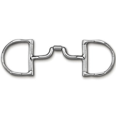 Myler Dee With Hooks With Stainless Steel Low Ported Barrel Narrow Snaffle 5 Inch Mouth Copper Inlay Stainless Steel Wh - 2 Mb 43lp - Hooves and Paws