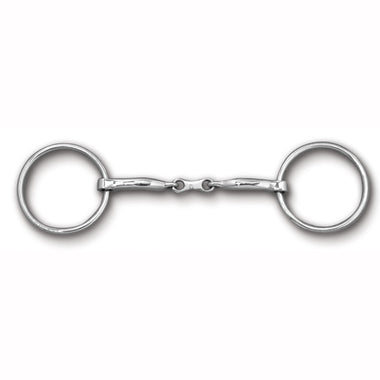 Myler Loose Ring With Stainless Steel French Link Snaffle 4 3/4 Inch Mouth Copper Inlay Mb 10