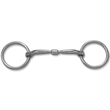 Myler Loose Ring With Stainless Steel Comfort Snaffle 5 1/2 Inch Mouth Copper Inlay Mb 01