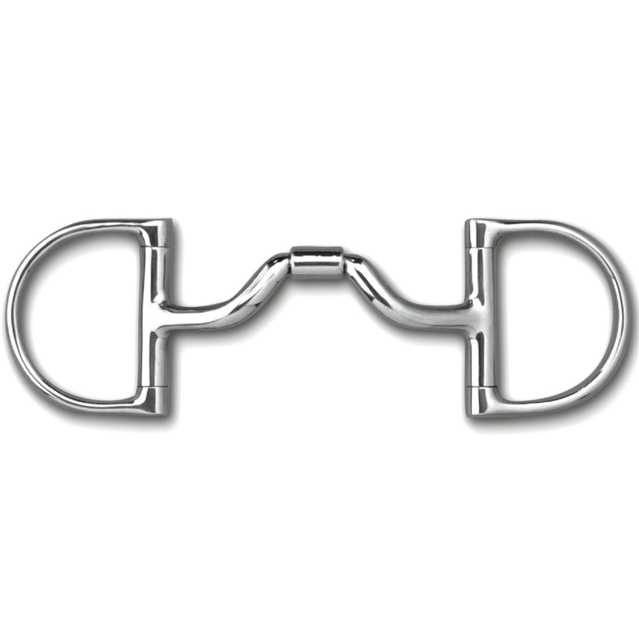 Myler Dee Without Hooks With Stainless Steel Ported Barrel Snaffle 4 1/2 Inch Mouth Copper Inlay Pony Dee Mb 33 - Hooves and Paws