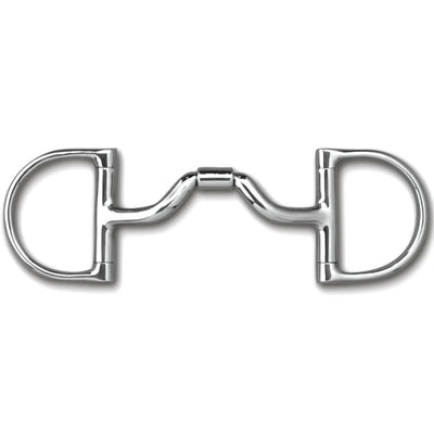 Myler English Dee Without Hooks With Stainless Steel Ported Barrel Snaffle 5 Inch Mouth Copper Inlay Mb 33 - Hooves and Paws