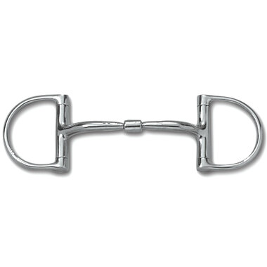 Myler Dee Without Hooks With Stainless Steel Comfort Snaffle 4 1/2 Inch Mouth Copper Inlay Mb 01