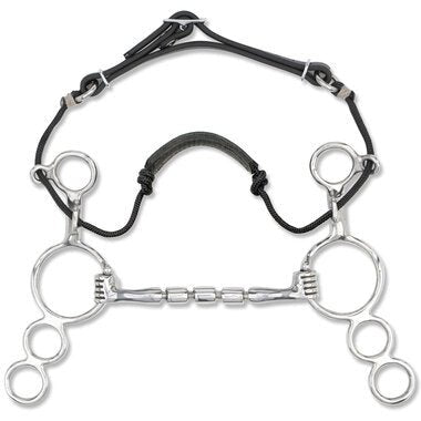 Myler 3 - Ring Combination Bit - 6" Shank With Sweet Iron Mullen Triple Barrel 5 Inch Mouth Mb 32 - 3 - Hooves and Paws