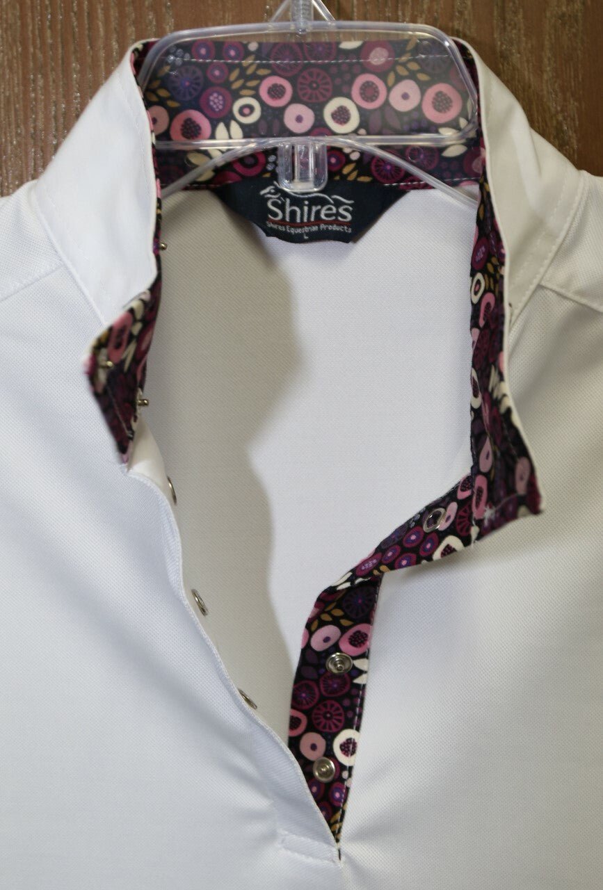 Shires Equestrian Style Show Shirt Long Sleeve Performance Wear Stretch Fabric 87896 - Hooves and Paws