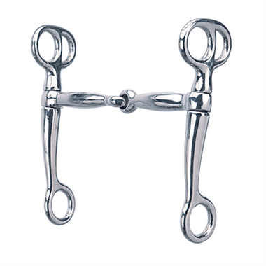 Weaver Leather Bit, Nickel Plated 5'' Snaffle Tom Thumb, 6''Cheek - Hooves and Paws